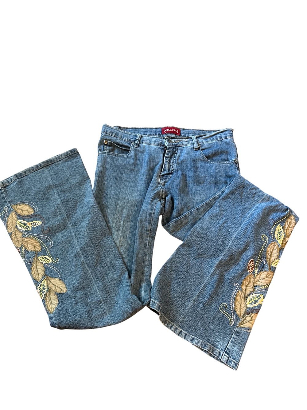 Avalon Embroidered Wide-Leg flare-Women’s Jeans - Blue size 5/32